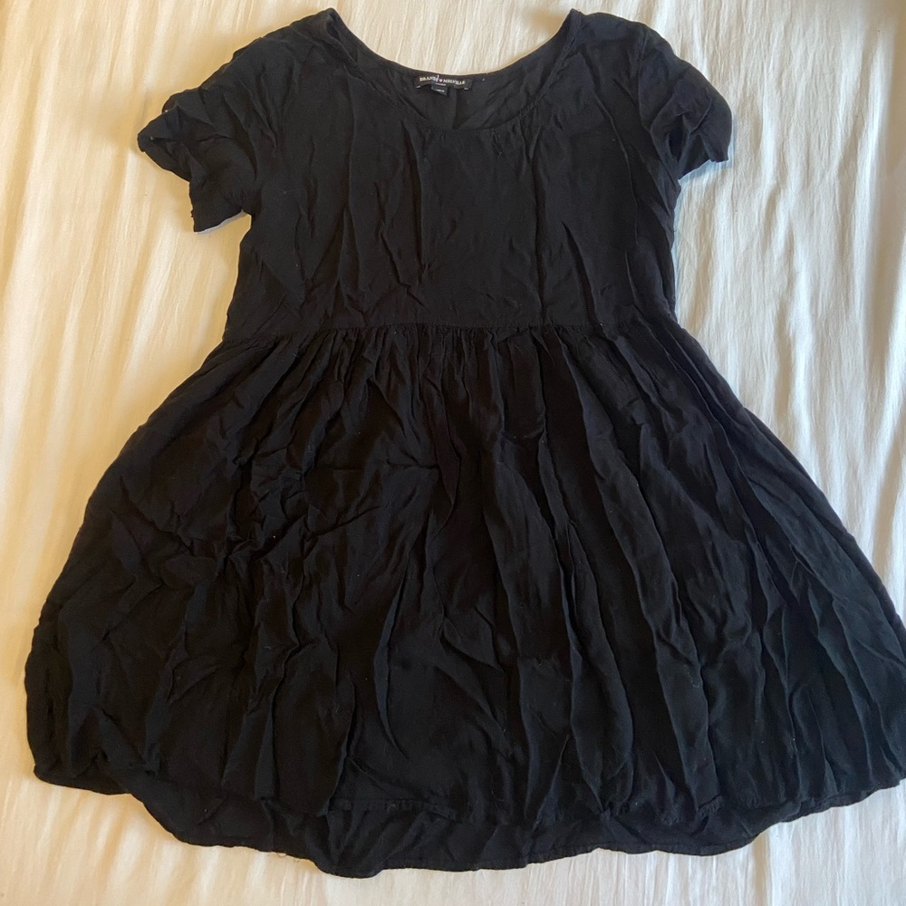 Brandy Melville Nicolette Babydoll Black Dress
